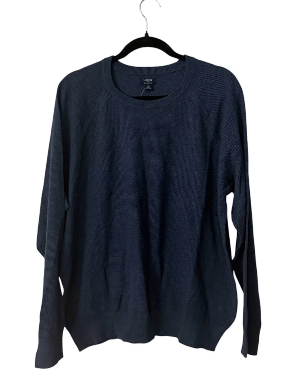 J. Crew Men’s Navy Long Sleeve 100% Cotton Knit Crewneck Sweater Sz XL NWT